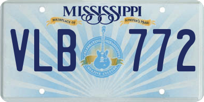MS license plate VLB772