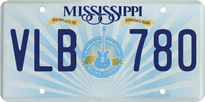 MS license plate VLB780