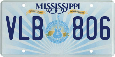 MS license plate VLB806