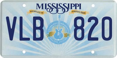 MS license plate VLB820