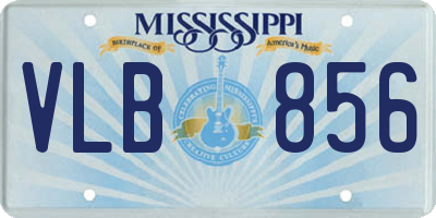 MS license plate VLB856