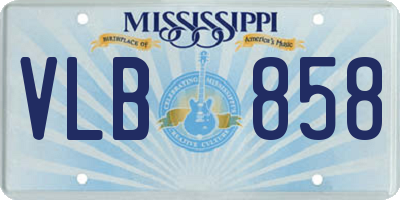 MS license plate VLB858