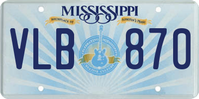 MS license plate VLB870