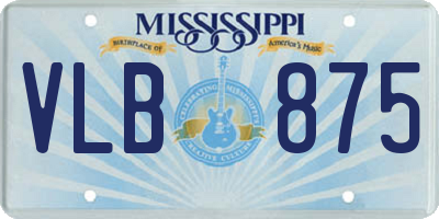 MS license plate VLB875