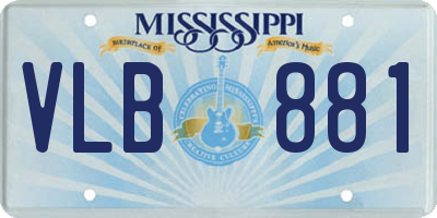 MS license plate VLB881
