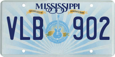 MS license plate VLB902