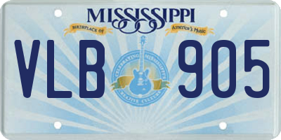 MS license plate VLB905