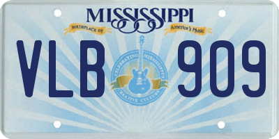 MS license plate VLB909