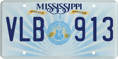 MS license plate VLB913