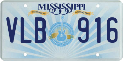 MS license plate VLB916