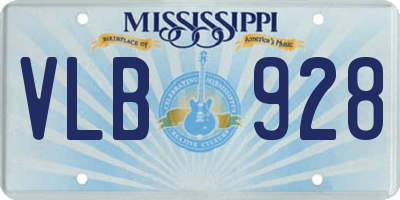 MS license plate VLB928