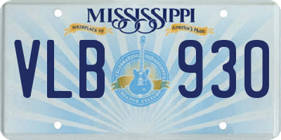 MS license plate VLB930