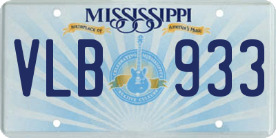 MS license plate VLB933