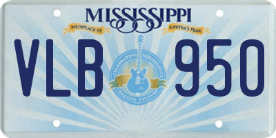 MS license plate VLB950