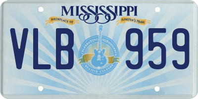 MS license plate VLB959