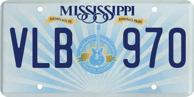 MS license plate VLB970