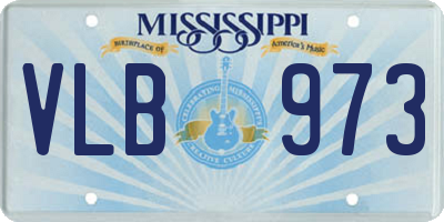 MS license plate VLB973