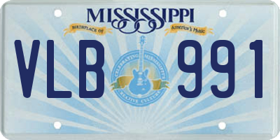 MS license plate VLB991
