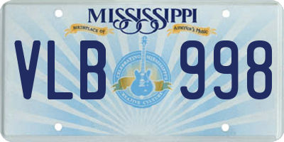 MS license plate VLB998