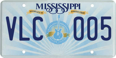 MS license plate VLC005