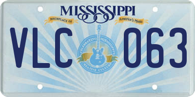 MS license plate VLC063