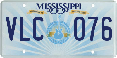 MS license plate VLC076