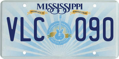MS license plate VLC090