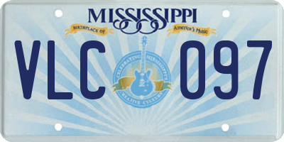 MS license plate VLC097