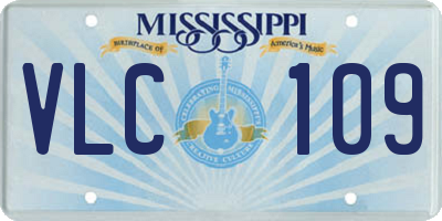 MS license plate VLC109