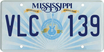 MS license plate VLC139