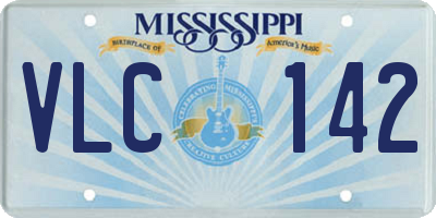 MS license plate VLC142