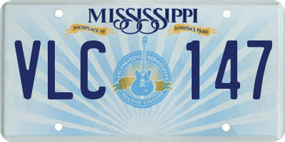 MS license plate VLC147