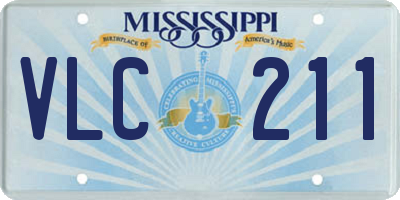 MS license plate VLC211