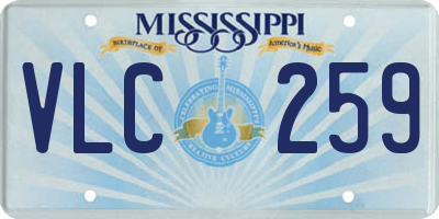 MS license plate VLC259