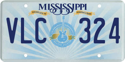 MS license plate VLC324