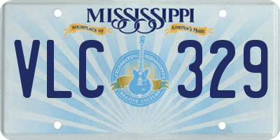 MS license plate VLC329