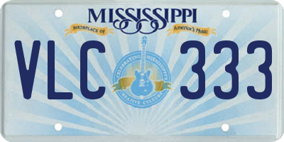 MS license plate VLC333