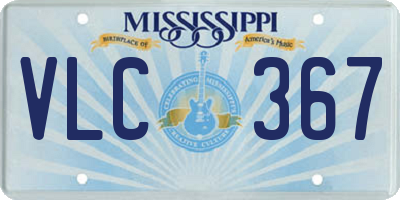 MS license plate VLC367