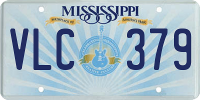 MS license plate VLC379