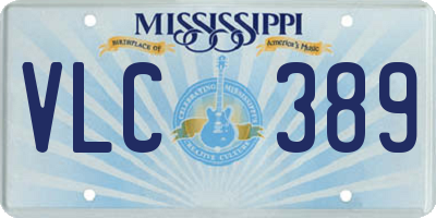 MS license plate VLC389