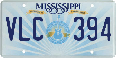 MS license plate VLC394