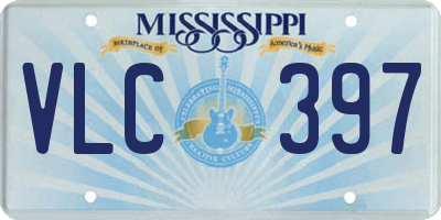 MS license plate VLC397