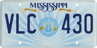 MS license plate VLC430
