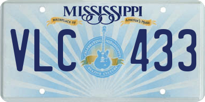 MS license plate VLC433