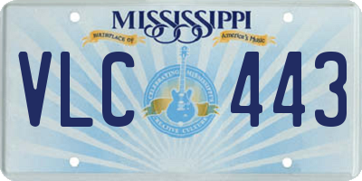 MS license plate VLC443