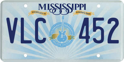 MS license plate VLC452