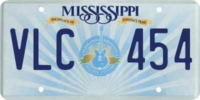 MS license plate VLC454