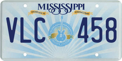 MS license plate VLC458