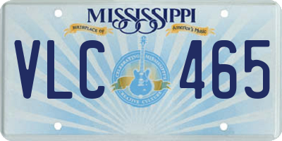 MS license plate VLC465