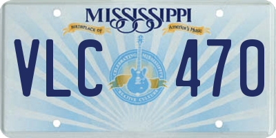 MS license plate VLC470